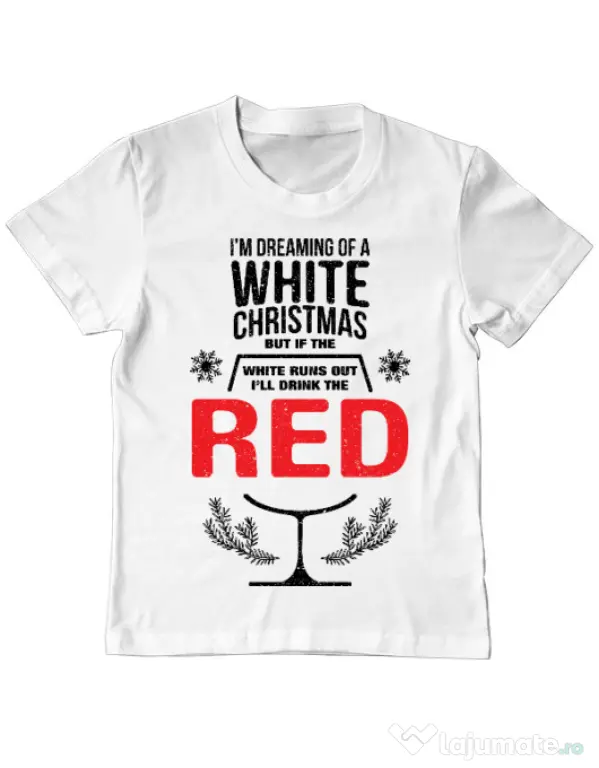Tricou ADLER copil White Christmas Alb