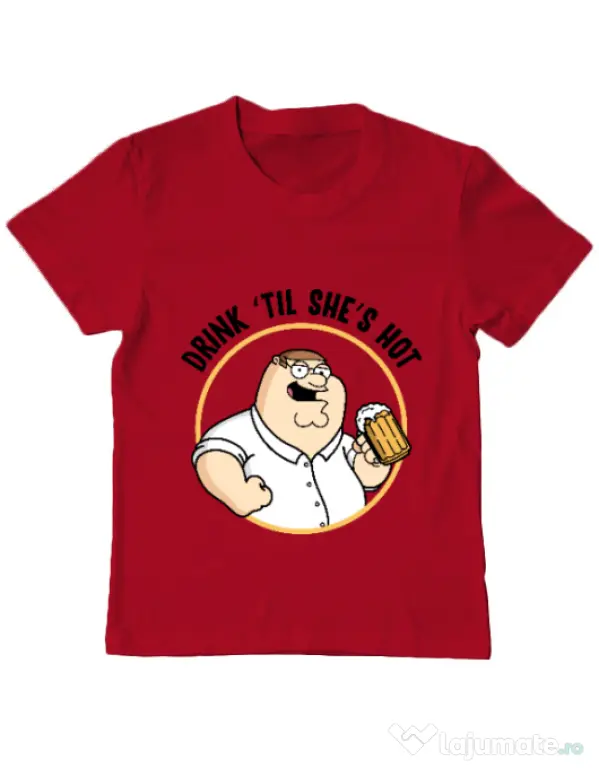 Tricou ADLER copil Drink til she is hot Rosu