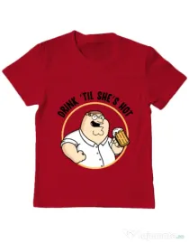Tricou ADLER copil Drink til she is hot Rosu