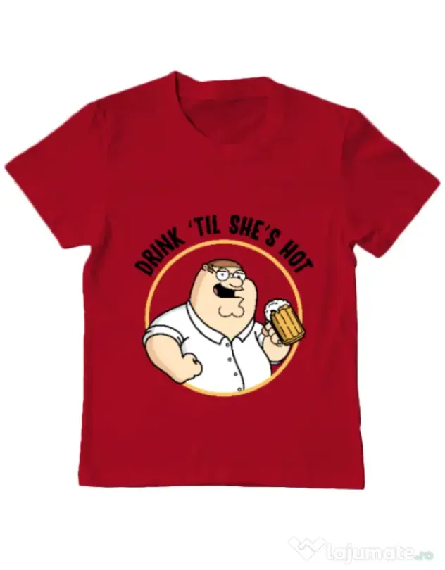 Tricou ADLER copil Drink til she is hot Rosu