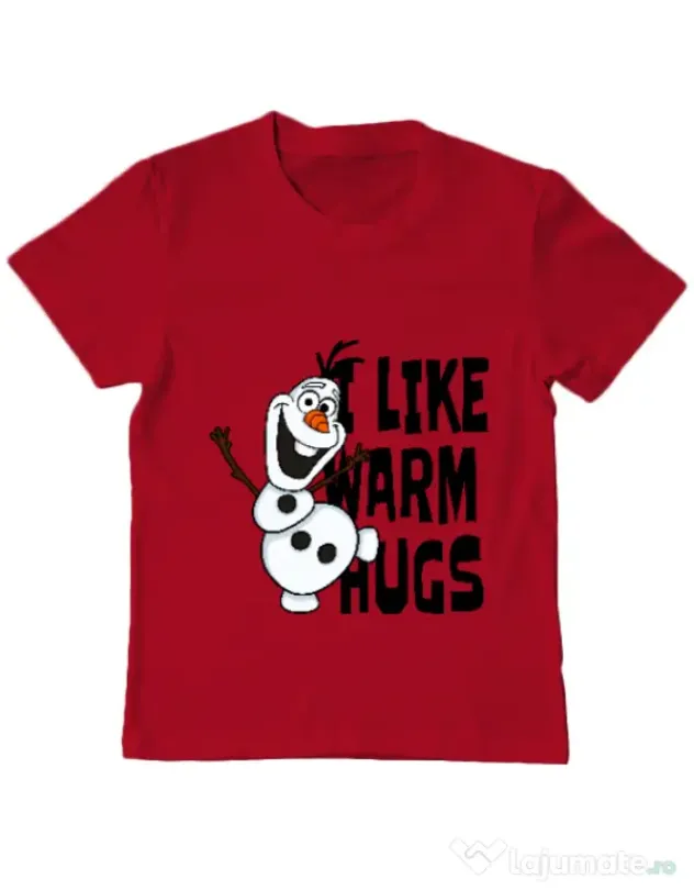 Tricou ADLER copil I like warm hugs Rosu