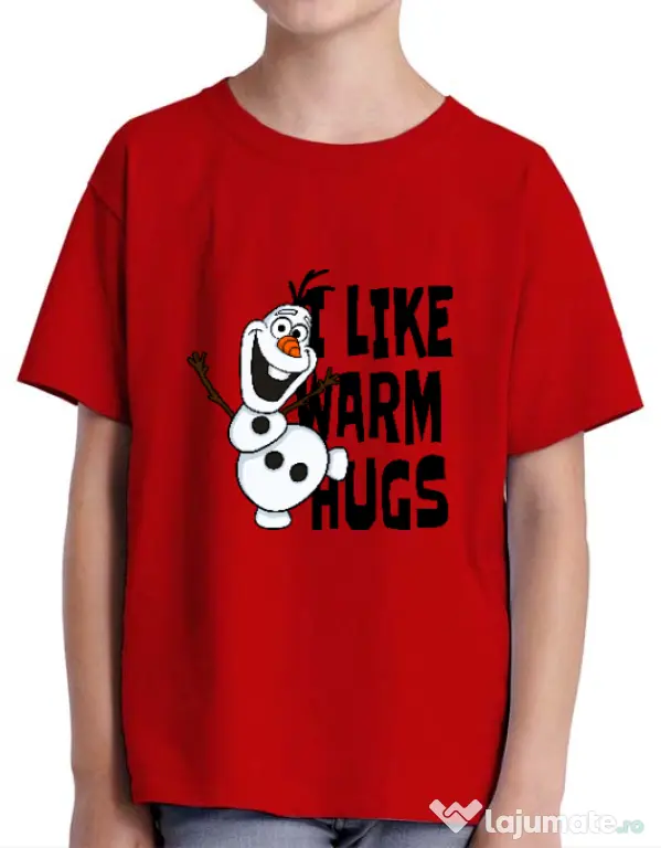 Tricou ADLER copil I like warm hugs Rosu