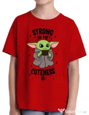 Tricou ADLER copil Strong in me Rosu 