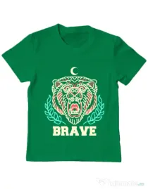Tricou ADLER copil Brave Verde mediu