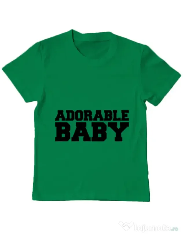 Tricou ADLER copil Adorable baby Verde mediu