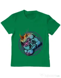 Tricou ADLER copil Helmet demons Verde mediu