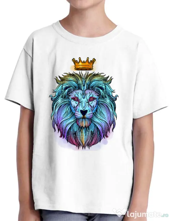 Tricou ADLER copil Lion king Alb