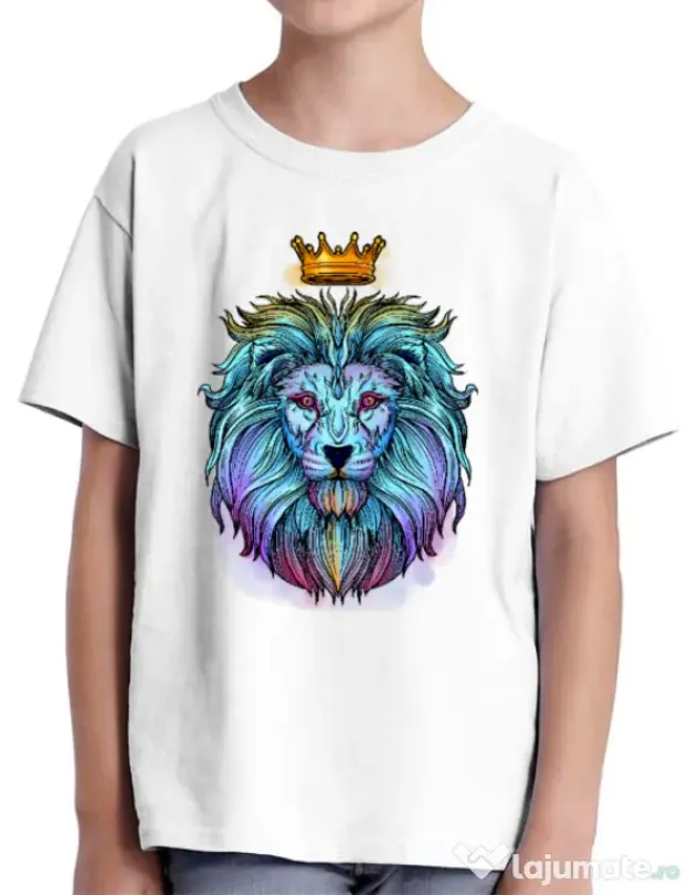 Tricou ADLER copil Lion king Alb