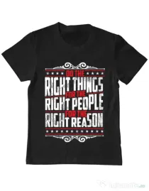 Tricou ADLER copil Do the right things Negru
