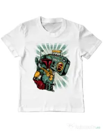 Tricou ADLER copil Ghetobobaster Alb