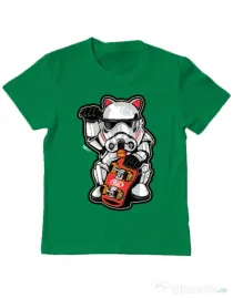 Tricou ADLER copil Maneki trooper Verde mediu