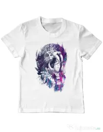 Tricou ADLER copil Shaman Alb