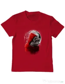 Tricou ADLER copil Wolf hood Rosu