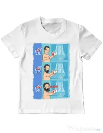 Tricou ADLER copil Funny wilson Alb