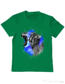 Tricou ADLER copil Electro tiger Verde mediu