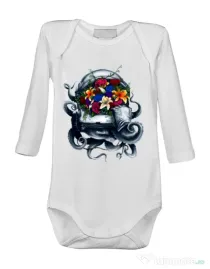 Baby body Space bloom Alb