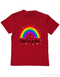 Tricou ADLER copil Totul va fi bine Rosu