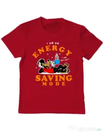 Tricou ADLER copil Energy saving mode Rosu