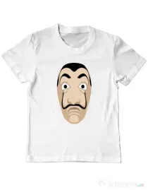 Tricou ADLER copil Dali mask Alb