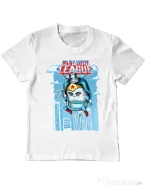 Tricou ADLER copil Cleaning league gel Alb