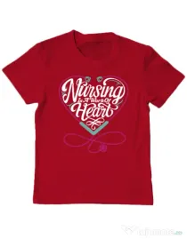 Tricou ADLER copil Work of heart Rosu