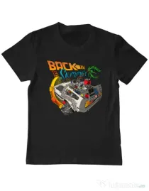 Tricou ADLER copil Back to summer Negru