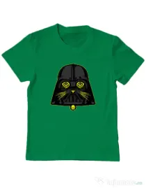 Tricou ADLER copil Cat Vader Verde mediu
