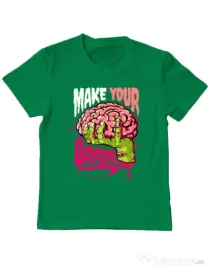 Tricou ADLER copil Make your mind Verde mediu