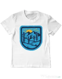 Tricou ADLER copil Great nature Alb