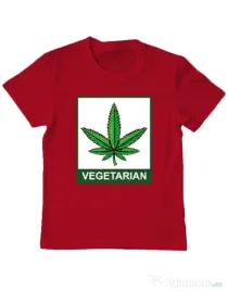 Tricou ADLER copil Vegetarian Rosu