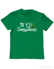 Tricou ADLER copil It\'s time Verde mediu