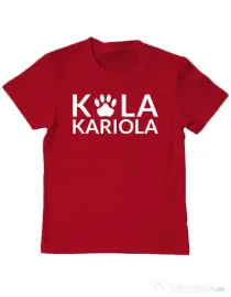 Tricou personalizat copil Logo Kola Alb Rosu