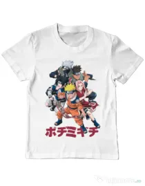 Tricou personalizat copil Naruto Ninja Team Alb