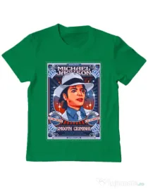Tricou personalizat copil Michael Jackson Verde mediu