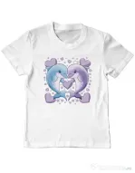 Tricou personalizat copil Delfini Alb