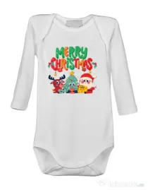 Baby body Hei, prietenii mei de Crăciun! Alb