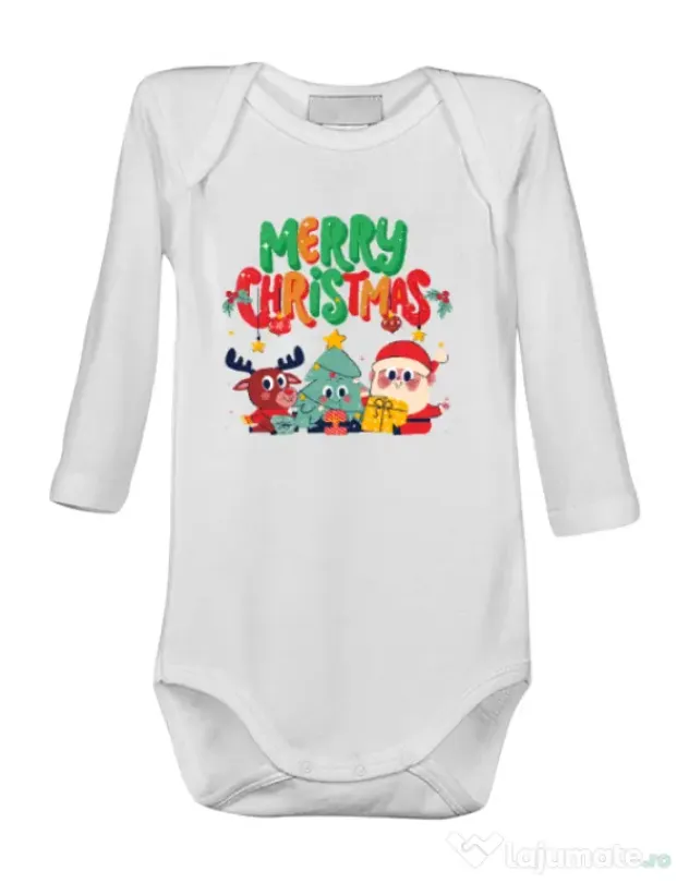 Baby body Hei, prietenii mei de Crăciun! Alb