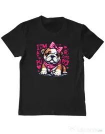 Tricou personalizat copil CUTE PUPPY Negru