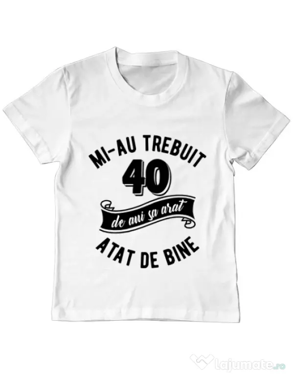 Tricou ADLER copil 40 de ani Alb
