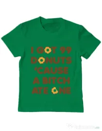 Tricou ADLER copil 99 Donuts Verde mediu