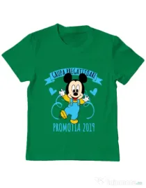 Tricou ADLER copil Absolvire Mickey Mouse Verde mediu