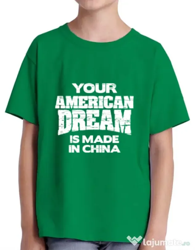 Tricou ADLER copil American dream Verde mediu
