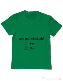 Tricou ADLER copil Are you childish Verde mediu