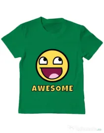 Tricou ADLER copil Awesome Verde mediu