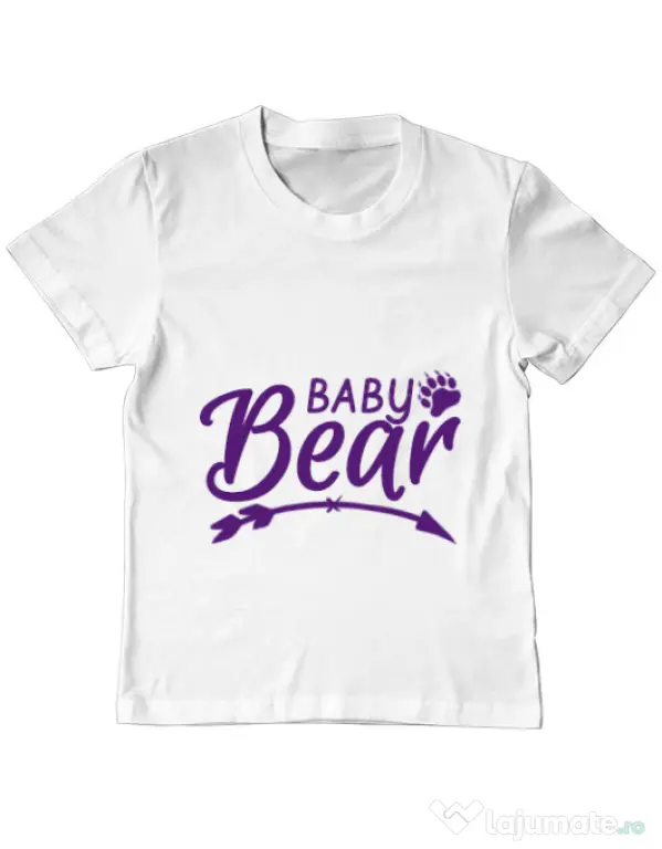 Tricou ADLER copil Baby bear Alb