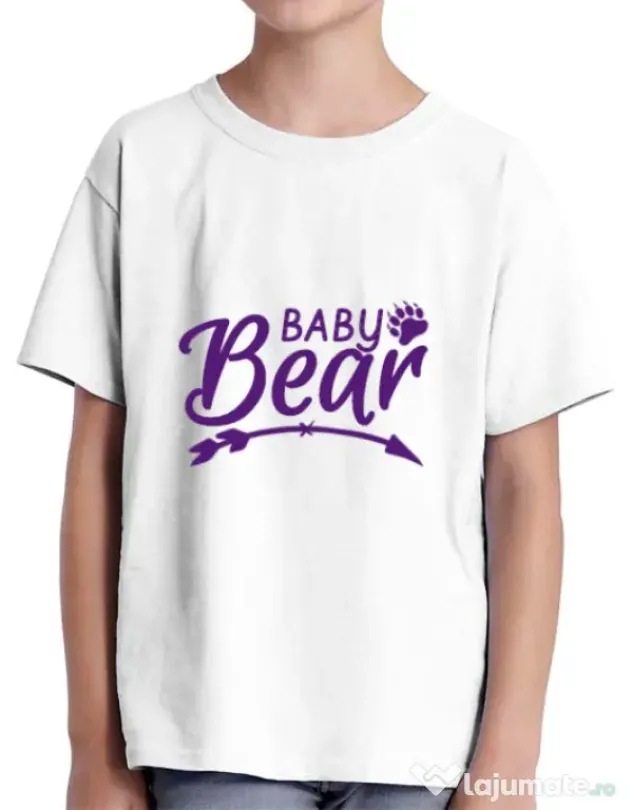 Tricou ADLER copil Baby bear Alb