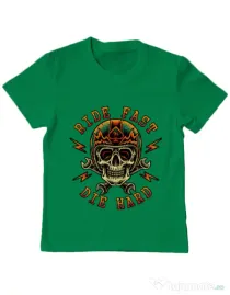 Tricou ADLER copil Bad rider Verde mediu