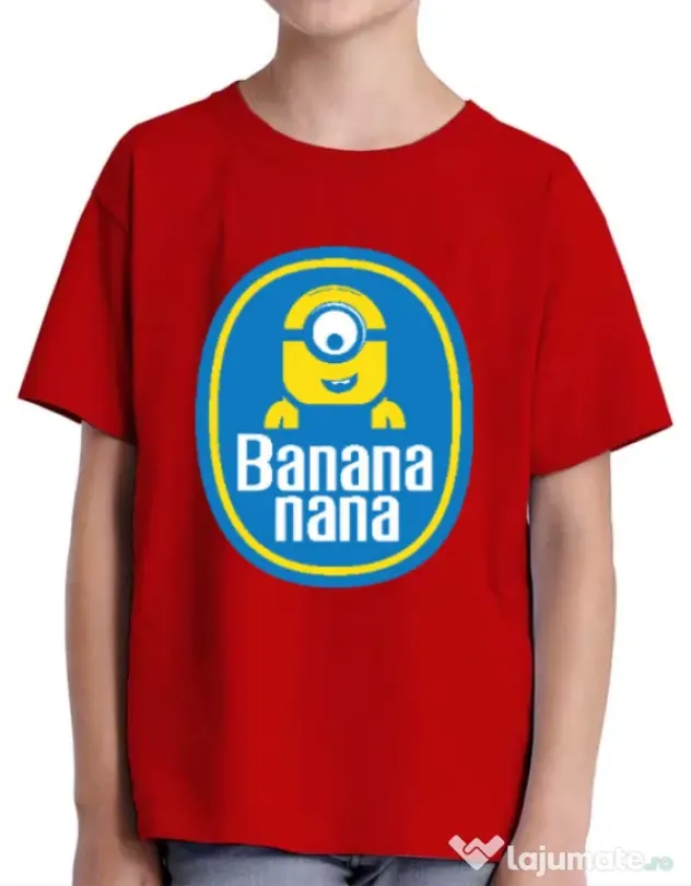 Tricou ADLER copil Bananana Rosu