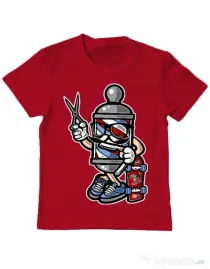 Tricou ADLER copil Barber Skater Rosu