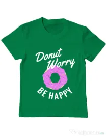 Tricou ADLER copil Be happy Verde mediu